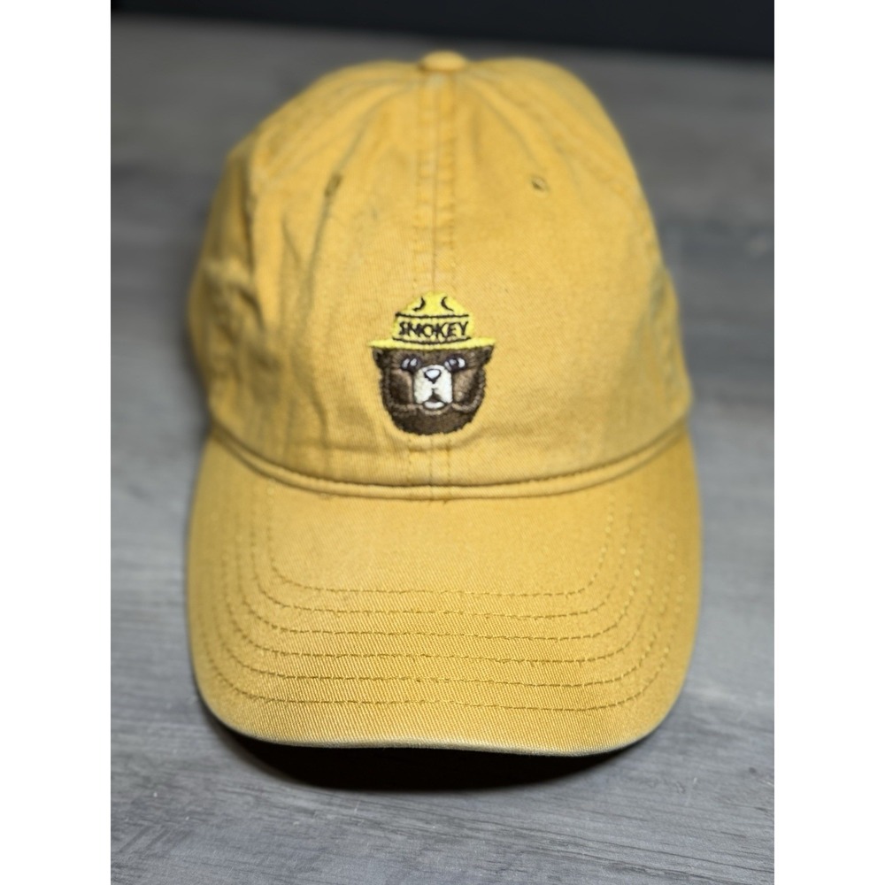 Smokey the Bear Hat Cap Mad Engine Limited Edition OSFA Gold Yellow Adjustable